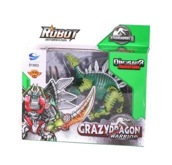 Динозавр трансформер Стегозавр Crazy Dragon Warrior