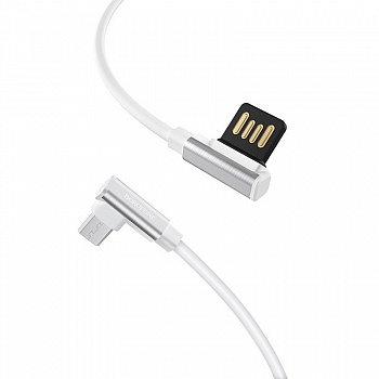Кабель Borofone BU5 Ice steel USB - micro USB, 1.2 м белый