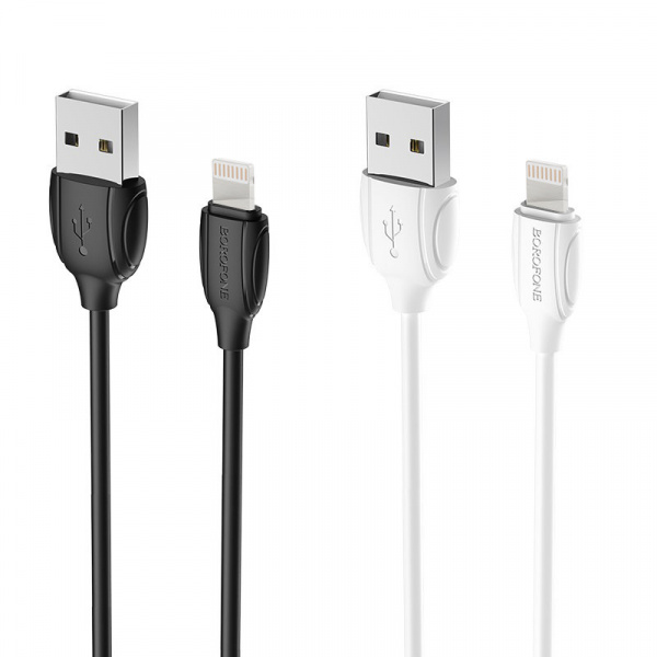 Кабель Borofone BX19, lightning, 1 м, белый