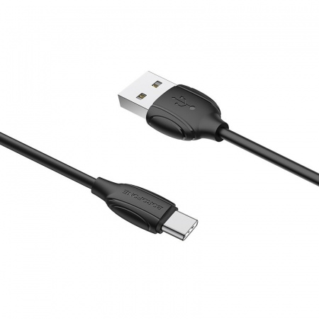 Кабель Borofone BX19 Benefit, USB - USB Type-C, 1 м, черный
