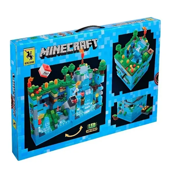 Конструктор Renzaima Minecraft 696 Синяя крепость 898 деталей 10+