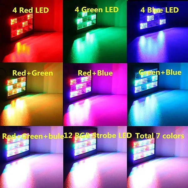 Светодиодный стробоскоп цветомузыка Led Room Strobe 12