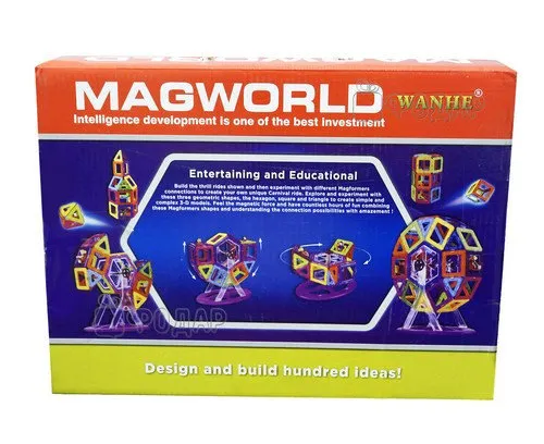 Магнитный конструктор MagWorld 56 деталей