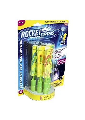 Светящиеся ракеты вертолеты Rocket Copters 6шт.