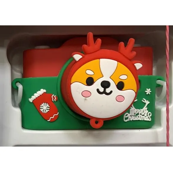 Детская цифровая камера со встроенной колонкой в чехле Cattoon Сamera Christmas Limited Edition